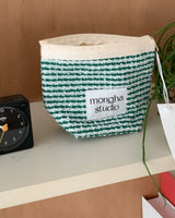 ジッパーポーチ - Summer tweed (green)