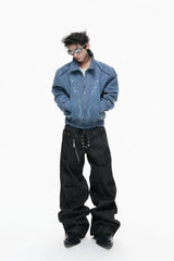 Washed Canvas Studded Jacket