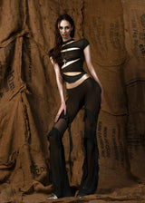 Mother Cut Out Mesh Top