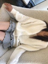 モヘアカーディガン
