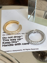 Twinkle cubic open ring(2color)
