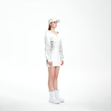 spray-painted hoodie dress