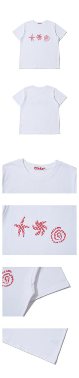 DOODLE SLIM T SHIRT - WHITE