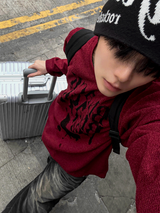 Black street knitwear