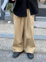 コットンワイドバンディングバルーンパンツ　３色