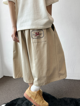ミティ ヒップ パッチ バルーン コットン バミューダ ショーツ 3カラー