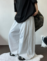 2サイズ💚🩶バックパターンバルーンロングパンツ 🖤🧸🩶🤍💚5カラー