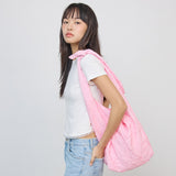 しわ加工バッグ_ピンク