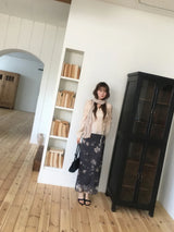 Oriental bloom long skirt