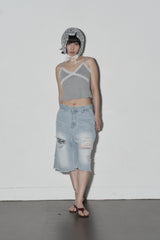 fl lace top (grey)