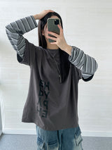 (UNISEX) ハイプレイヤードオーバーフィットTシャツ