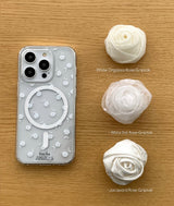 Rose /  Polka Dot Rose Pattern Jell Hard Case