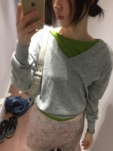 エーデルワイスVネックニット (4color)