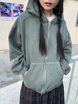 PIGMENT HOOD ZIP-UP (3C)