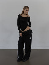 WESTERN CROSS TOP / BLACK