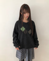 チョアヴィンテージアーガイルパッチTシャツ