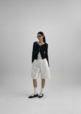 [MADE] Dikit Oversized Cotton Bermuda Pants with Elastic Waist