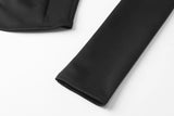 Petite zip-up - black