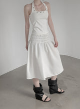 Terre Eyelet Halter Sleeveless