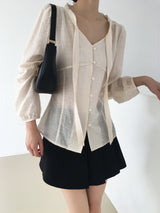 Peach blouse