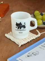 黒猫ミルクグラス/マグカップ (250ml)