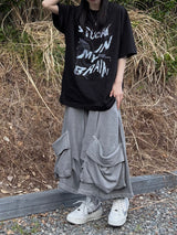 drape pocket bermuda pants