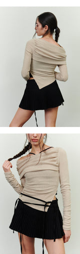 JENNIE OFF-SHOULDER TOP beige