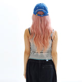 バッドヘアーグッドムードボールキャップ_ブルー