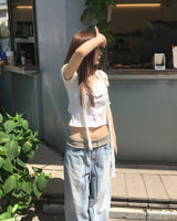 スナップパフTシャツ