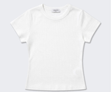 ストレッチコットンスリムショートスリーブTシャツ ホワイト