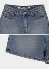 [B-DENIM] ウォッシングショート012 - BLUE