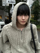 Fellow Cable Knit Half-Zip Hoodie