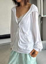 COOL LOOSE HOOD ZIP-UP