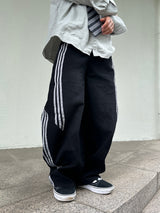 Wide triple track pants
