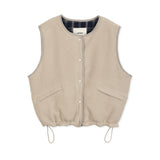 FLEECE REVERSABLE CHECK VEST 