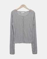 Rohin Frill Ribbed Cardigan