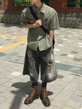 Sus Patch Work Half Shirt 3C