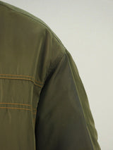HD Denim Collar Bomber Jacket