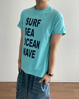 ミックス プリンティング ショートスリーブ Tシャツ