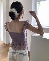 clarity off ruffle & chiffon blouse