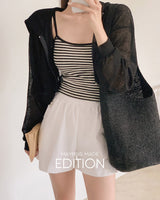 【MADE】See-through hooded zip-up