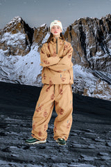 3D BEARRABBIT WIDE TRACK PANTS BROWN