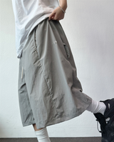 ハイクオリティ💜スナップナイロンバミューダパンツ 💚🤍🤎🖤6カラー