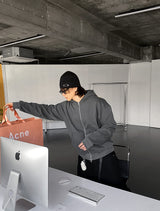 No.1143 ジェムストーンピグメントフードジップアップ