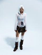 Emoha Punk Elegant Sexy Gilded Leather Skirt