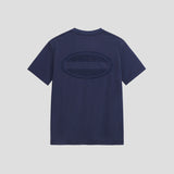 PARAGRAPH トーナルエンブロイダリーTシャツ ネイビー