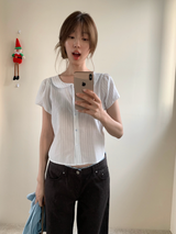 flat stripped blouse