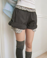 Earning Flower Roll-Up Shorts
