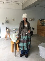 Gentle patchwork skirt (2color)