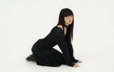 WAVY CHECK MIDI SK BLACK